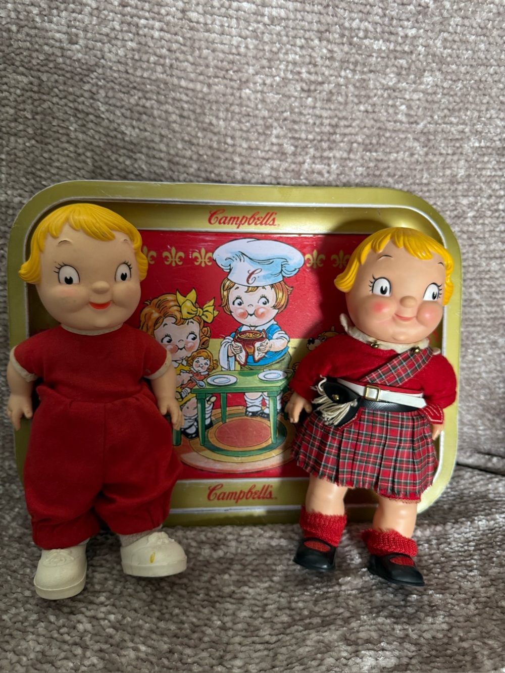 1960's Campbell's Soup Kid Doll in Scottish Kilt and Jumper Vintage LOT